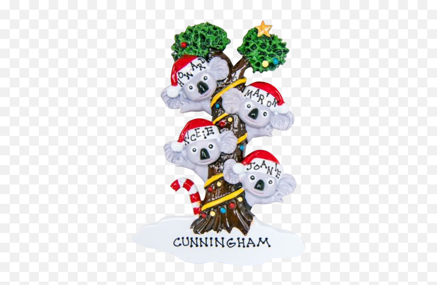 Sandy Clausu2014christmas Tree Ornament - Koala Family Christmas Plush Png,Koala Transparent