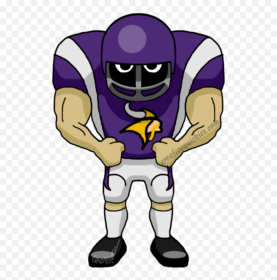 Green Bay Packers Cartoon - Football Player Cartoons Png,Minnesota Vikings Png