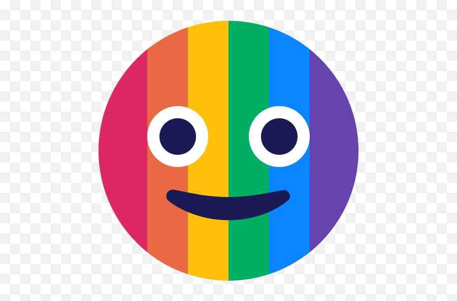 Emoji Face Lgbt Rainbow Icon - Circle Png,Emoji Faces Png