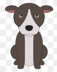 Dogs Clipart Free Download In Png Or Vector Format Creazilla - Gambar Animasi Anjing Duduk,Pitbull Png