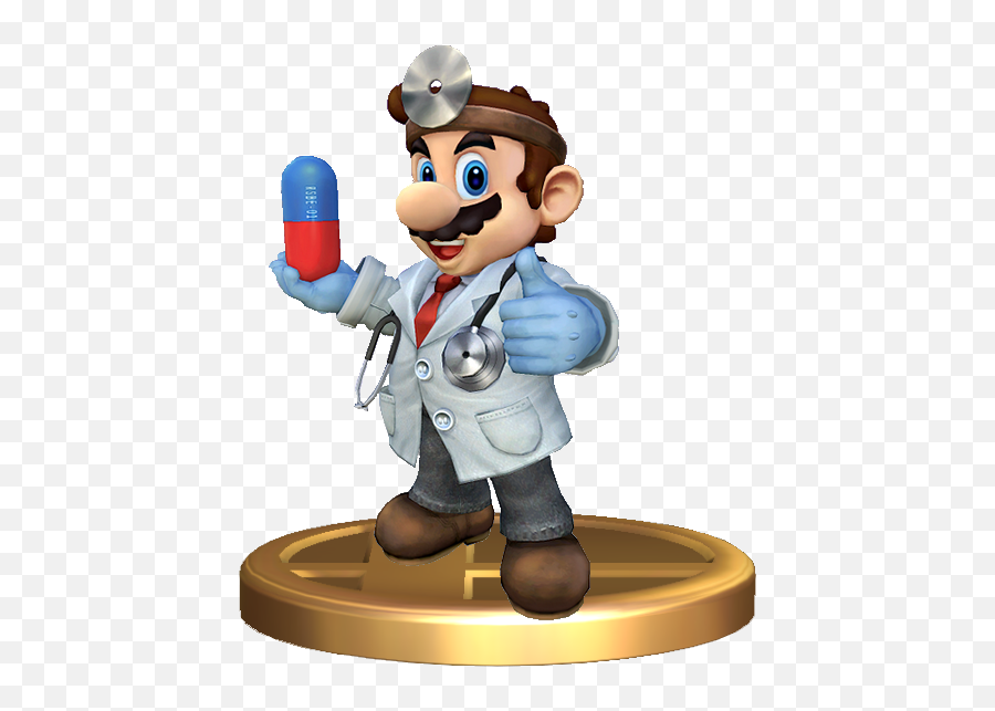 Download Hd Dr Mario Trophy Ssbriot - Doctor Mario Png,Dr Mario Png