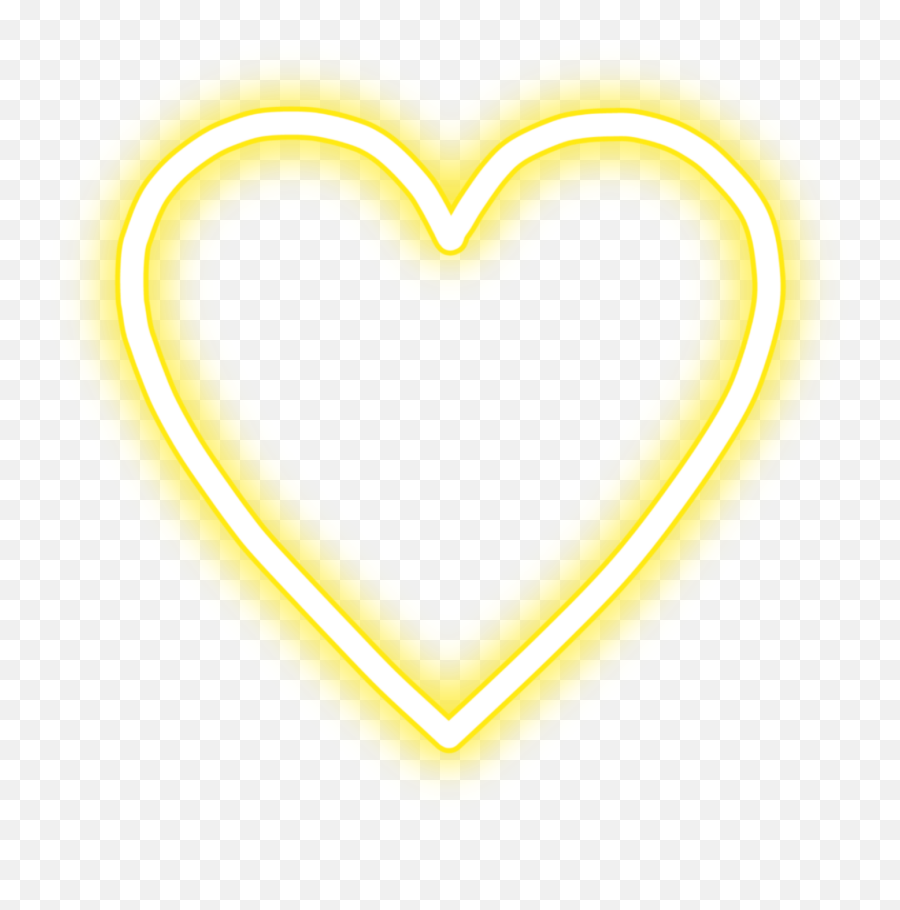 Sticker - Yellow Neon Heart Png,Neon Heart Png