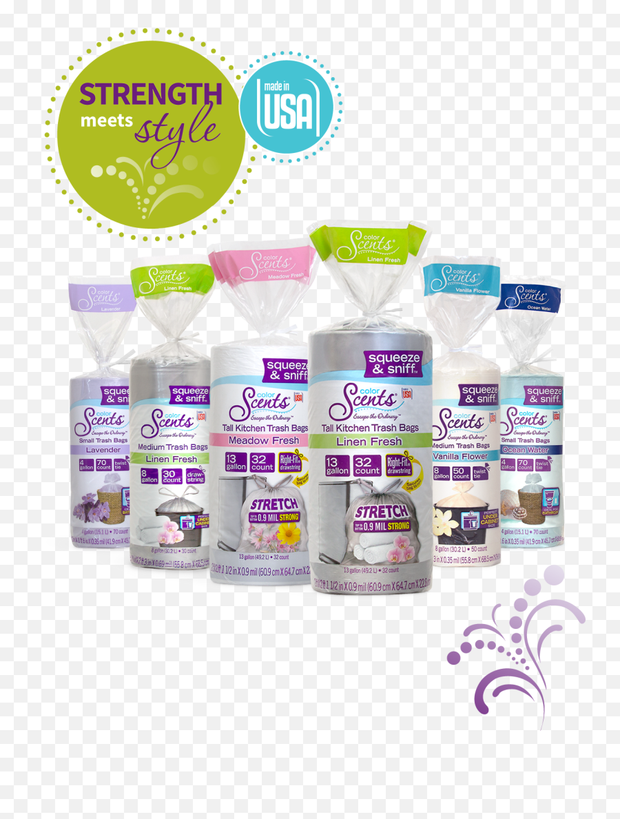 Color Scents The Scented Trash Bag Brand - Packaging And Labeling Png,Trash Bag Png