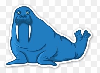 The Blue Walrus - Stickerapp Walrus With Cowboy Hat Png,Walrus Png