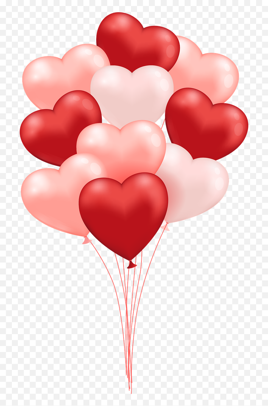 Valentine Balloons Heart - Free Image On Pixabay Ballon Herz Png,Heart Balloon Png