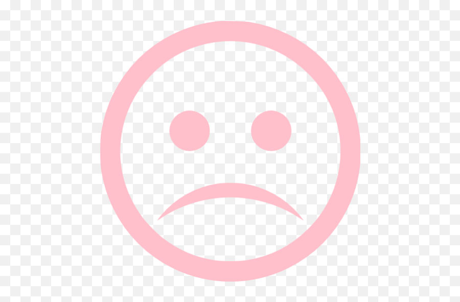 Pink Sad Icon - Free Pink Emoticon Icons Png,Sad Mouth Png