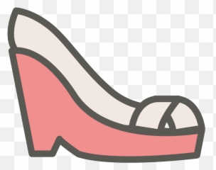 Fashion Heel Sandals Shoes Stylish Wedge Woman Icon - Wedges Shoe Icon Png,Sandals Png