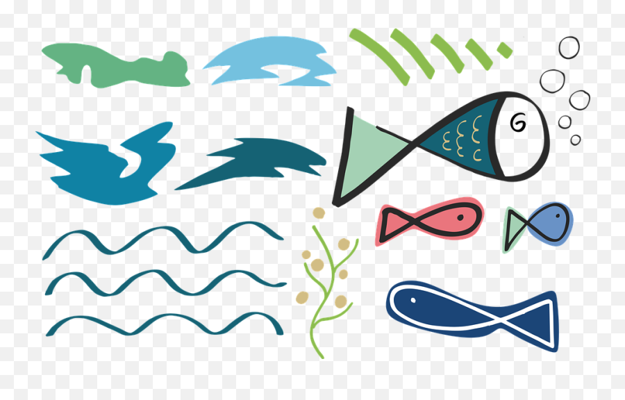 Fish Sea Shapes - Free Vector Graphic On Pixabay Clip Art Png,Ocean Water Png