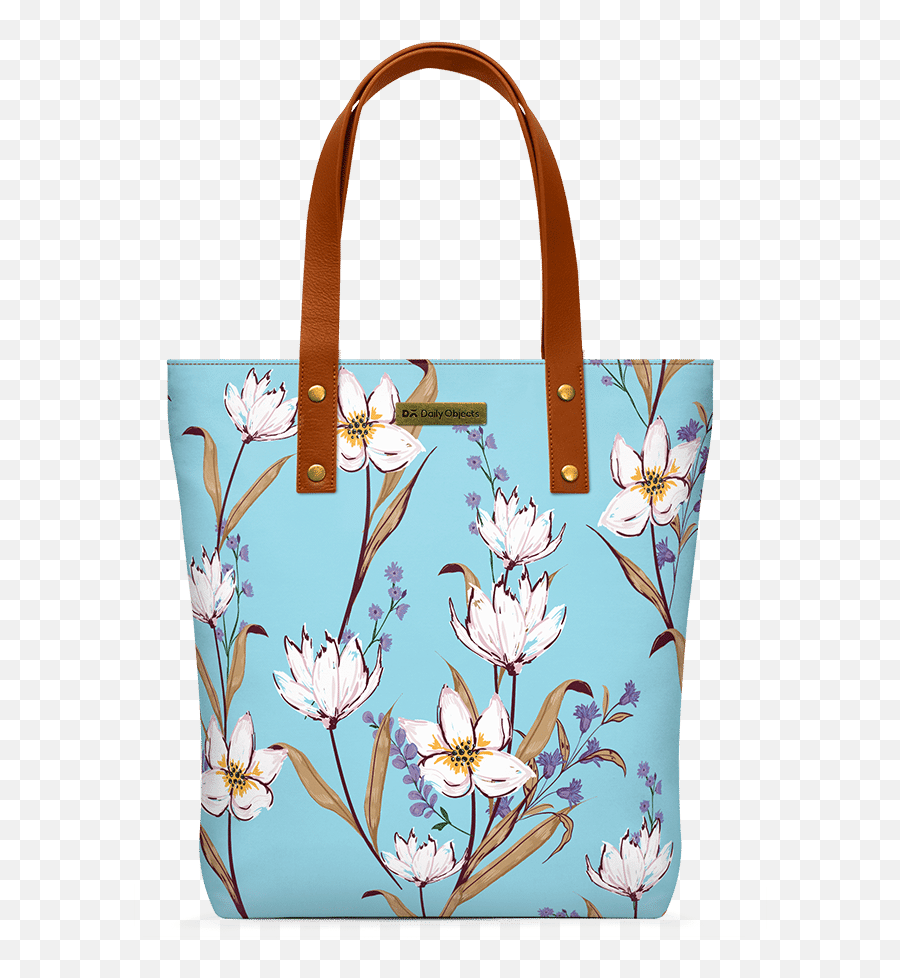 Dailyobjects Sky Blue Lillies Classic Tote Bag Buy Online In - Flower Png,Lillies Png