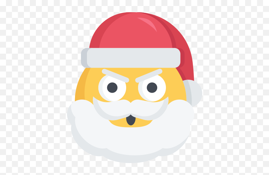 Angry Christmas Emoji Mad Santa - Sad Face Christmas Emoji Png,Mad Png