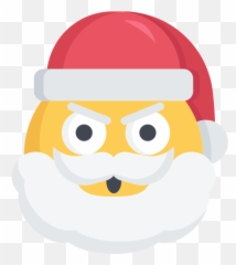 Angry Christmas Emoji Mad Santa - Sad Face Christmas Emoji Png,Mad Png