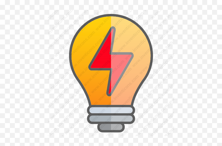 Download Lightning Vector Icon Inventicons - Incandescent Light Bulb Png,Lightning Icon Png