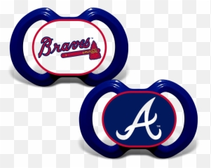Atlanta Braves 2 Pack Pacifiers - New England Patriots Dummy Png,Atlanta Braves Logo Png