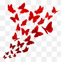 Butterfly Flight - Red Flying PNG Clip Art png Transparent Butterflies Clipart