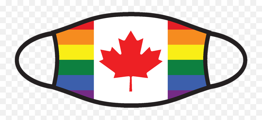 Rainbow Canada Flag Face Covering - Canada Flag Png,Canada Flag Png