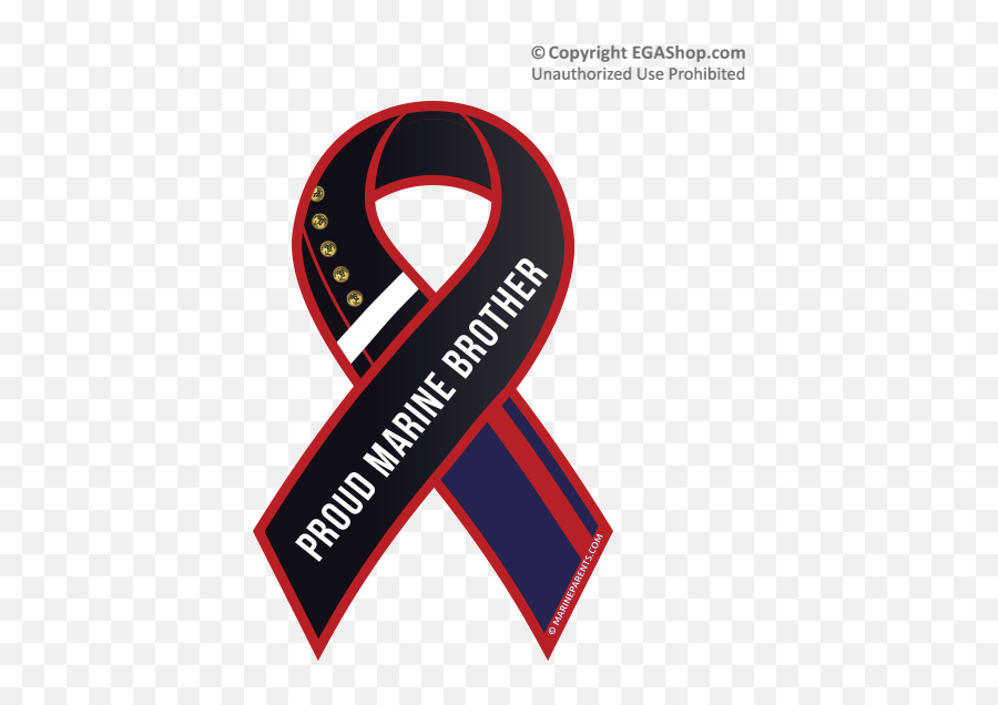 Ribbon Car Magnet Dress Blue Proud Brother - Few The Proud Marine Sister Png,Red And Blue Ribbon Logo