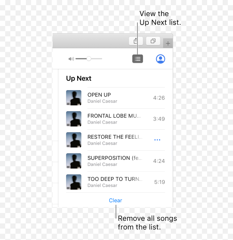 Use The Up Next List In Apple Music - Apple Support List Png,Apple Music Logo Png