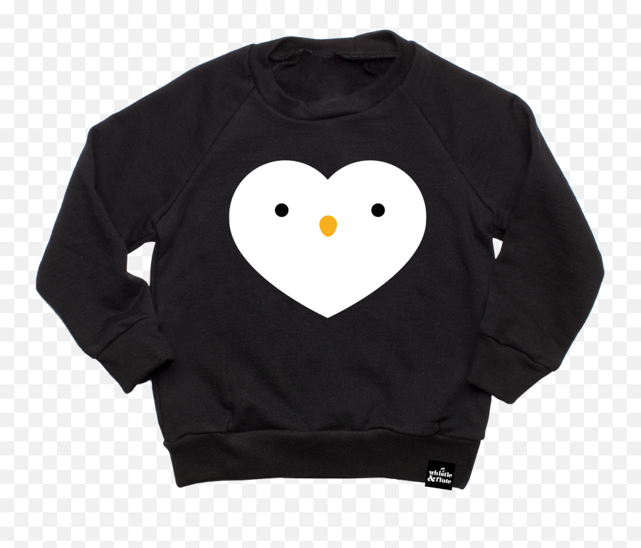 Kawaii Penguin Heart Sweatshirt - Long Sleeve Png,Kawaii Heart Png
