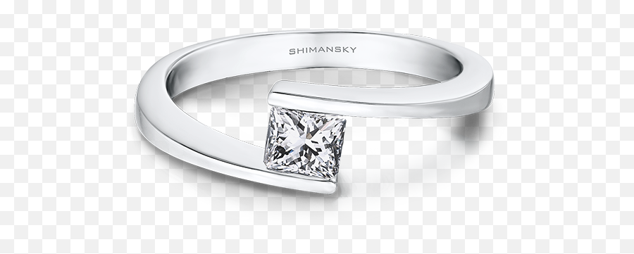 Download Shimansky My Girl Solitaire Overlap Engagement Ring - Girl Ring Png,Engagement Ring Png