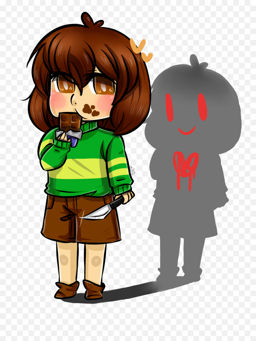 Chara Eating Chocolate Chibi Prize For - Chibi Eating Chocolate Png,Chara Png