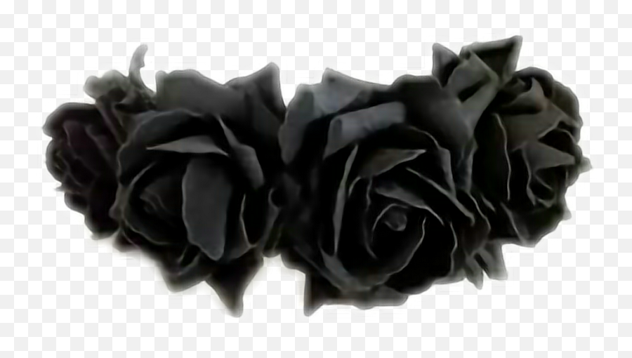 Black Flowercrown Cute Flower Sticker - Flower Crown Png Black,Transparent Black Flower Crown