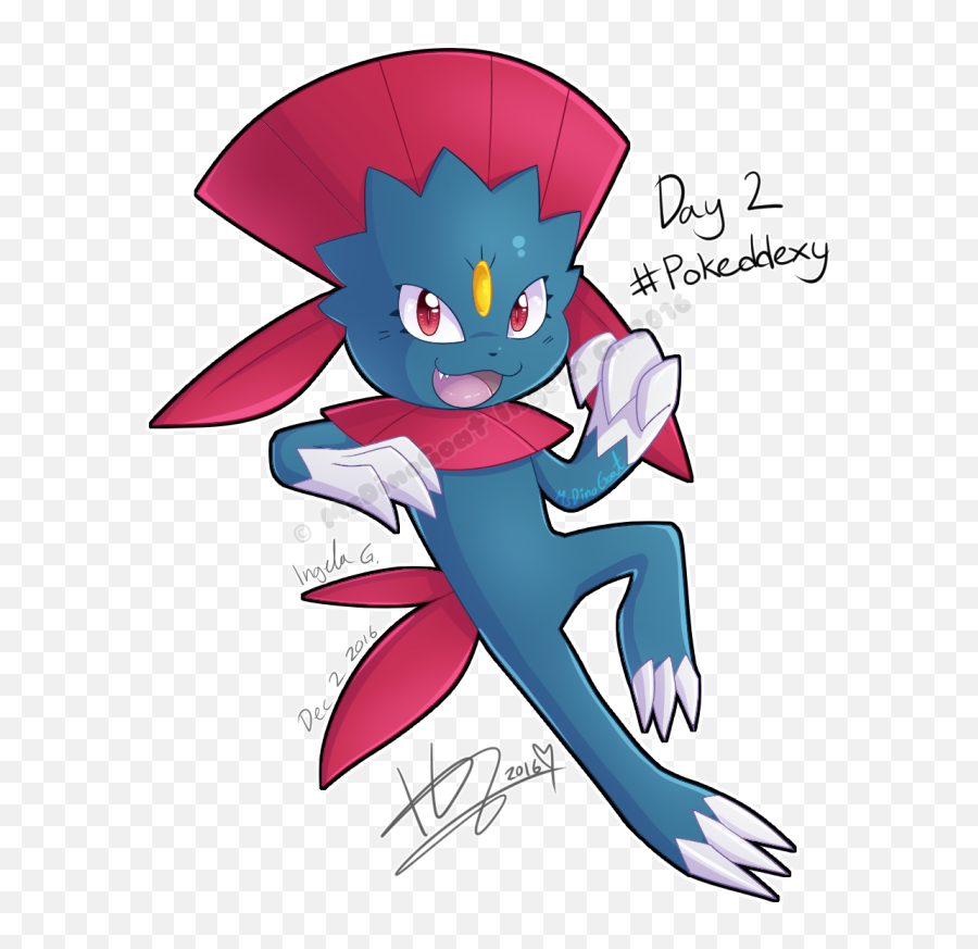 Day 2 Weavile Weasyl - Fictional Character Png,Weavile Png