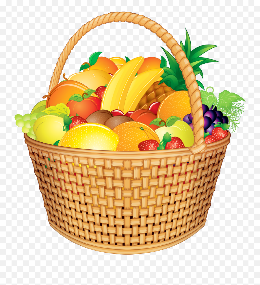 Fruit Clipart Bucket Transparent Free For - Fruits In The Basket Clip Art Png,Basket Png