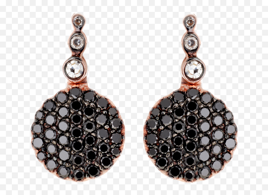 Selim - Mouzannarbeirutblackdiamondearringbt10412b11rp2 Earrings Png,Diamond Earring Png