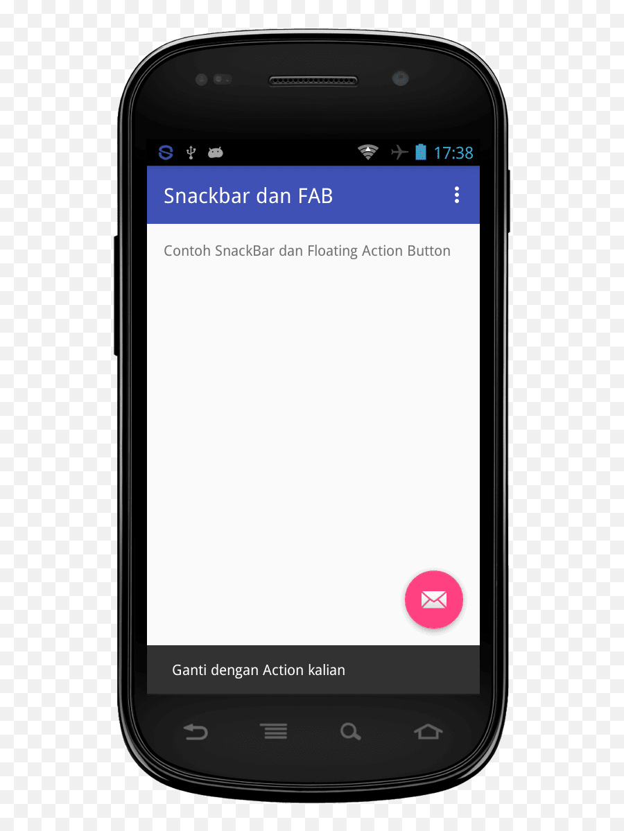 Cara Membuat Snackbar Dan Floating Action Button Android - Technology Applications Png,Cara Mengganti Icon Sinyal Android