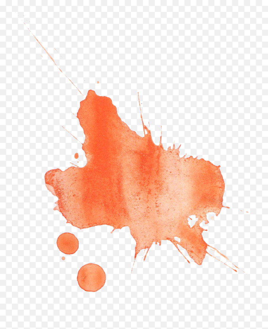 12 Orange Watercolor Splatter - Portable Network Graphics Png,Watercolor Transparent Background