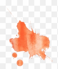 12 Orange Watercolor Splatter - Portable Network Graphics png