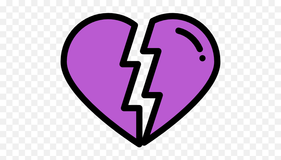Broken Heart - Free Shapes Icons Broken Heart Logo Png Purple,Broken Hearts Icon