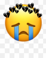 Emojisad Sad Cry Emojicry 317055822304211 By Chlyehradia17 - Black Broken Heart Emoji Crown Png,Yg Icon
