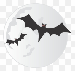 Bats Moon Icon - Icon Bats Transparent Background Png,Halloween Bat Png