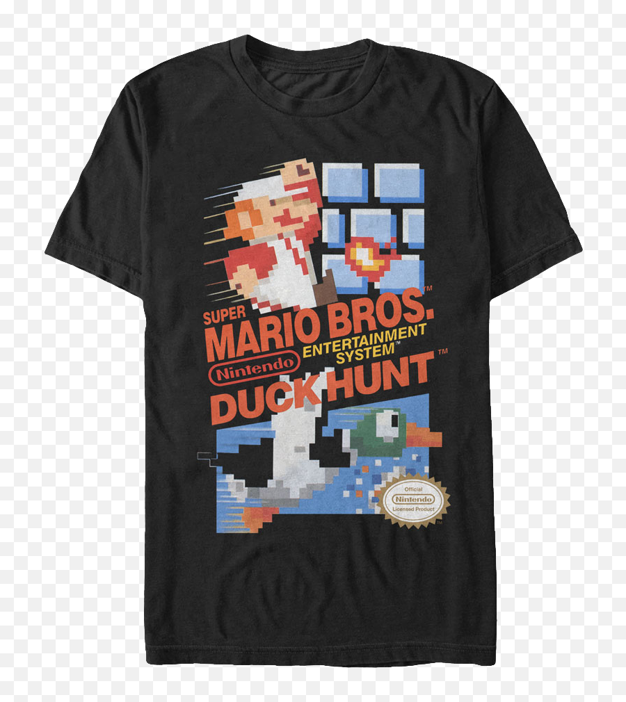 Super Mario Bros And Duck Hunt T - Shirt Super Mario Bros Duck Hunt Nes Png,Duck Hunt Png