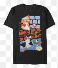 Super Mario Bros And Duck Hunt T - Shirt Super Mario Bros Duck Hunt Nes Png,Duck Hunt Png