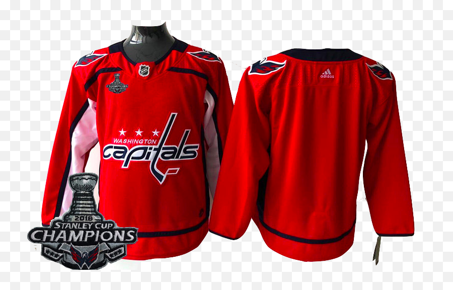 Washington Capitals Jersey - Blank Red W Stanley Cup Champions Patch Washington Capitals Png,Washington Capitals Logo Png