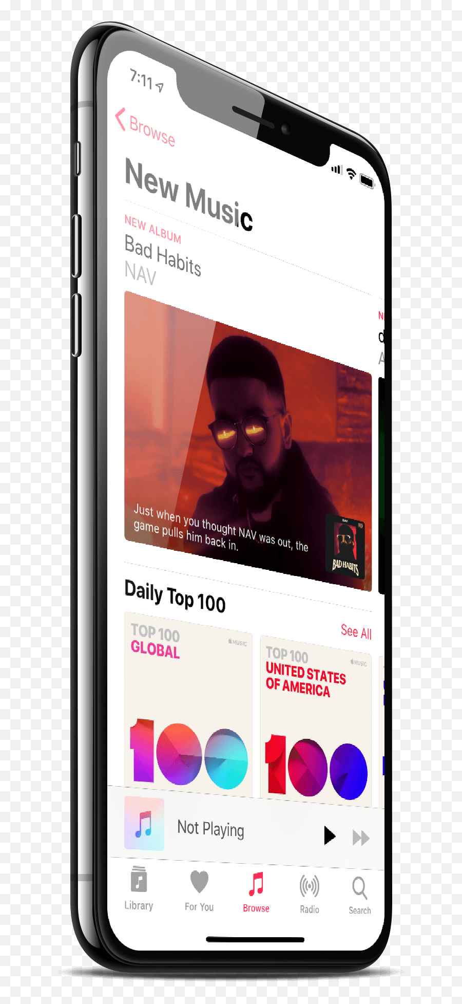 Apple Music Gets Updated Browse Tab - Smartphone Png,Apple Music Png