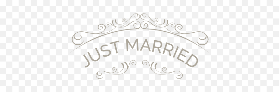 Just Married Banner Png Transparent - Calligraphy,Banner Png