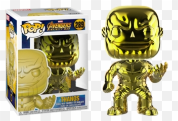 Pop Marvel Avengers Infinity War - Thanos Yellow Chrome Pop png