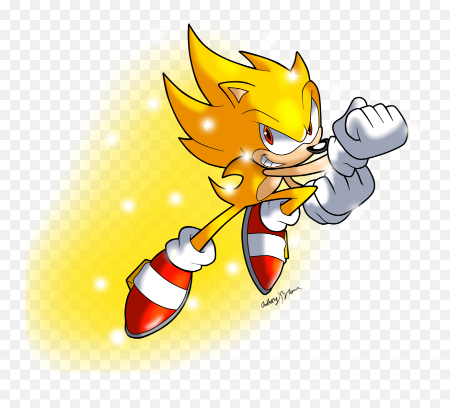Download Banner Transparent Stock Super By Nextgrandcross - Super Sonic The Hedgehog Cartoon Drawing Png,Super Sonic Png