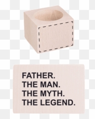 Wooden Candle Holder 1 Piece With Printing Father The Man - Richard Language College Png,Piece Of Wood Png