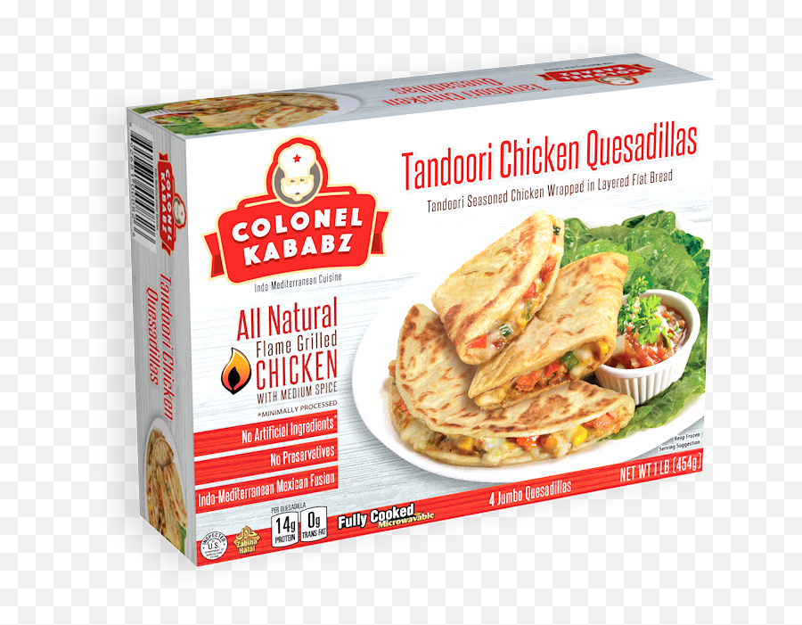 Tandoori Chicken Quesadilla - Colonel Kababz Tandoori Chicken Roll Png,Quesadilla Png