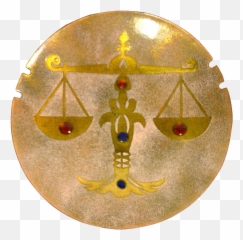 Justice Plate Wall Decor - Brass png