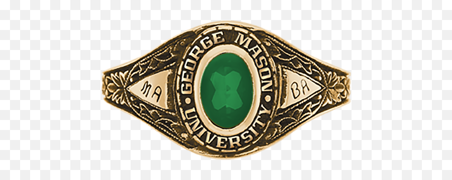 George Mason University Womenu0027s Bouquet College Ring - Solid Png,George Mason University Logos