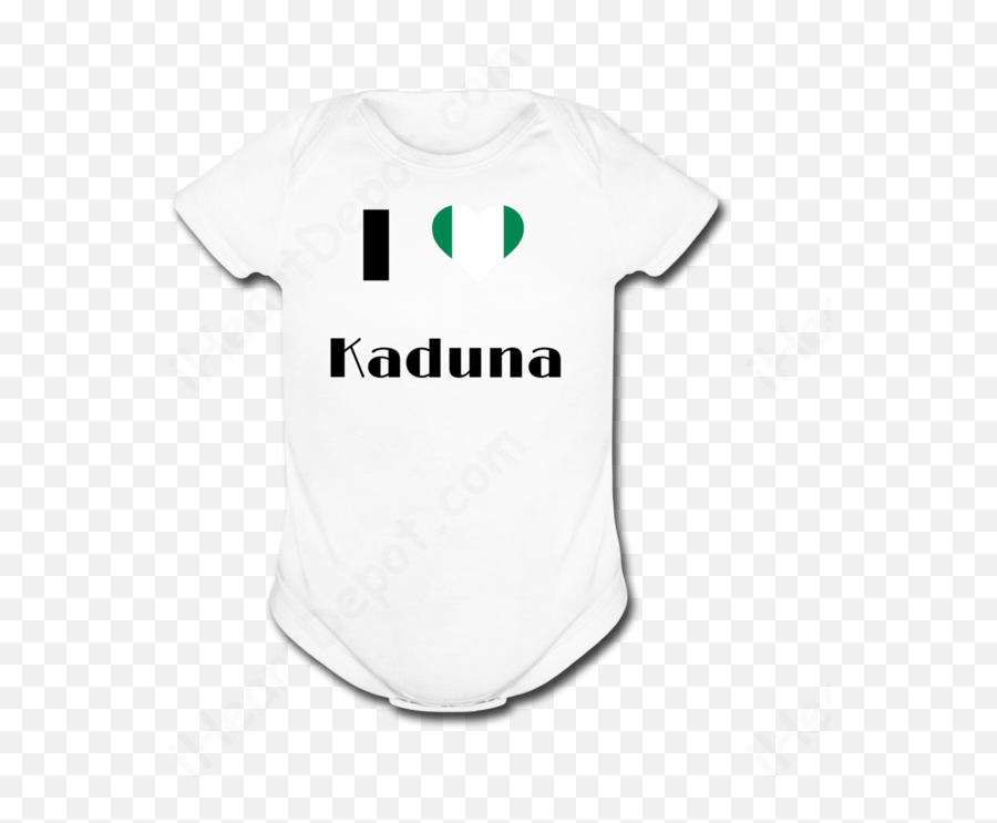 I Love Kadunanigerian Flag - Baby Short Sleeve Onesie Love My Daddy Png,Nigerian Flag Png