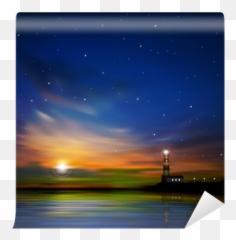 Abstract Background With Silhouette Of Lighthouse Wall Mural U2022 Pixers - We live to change Horizon png