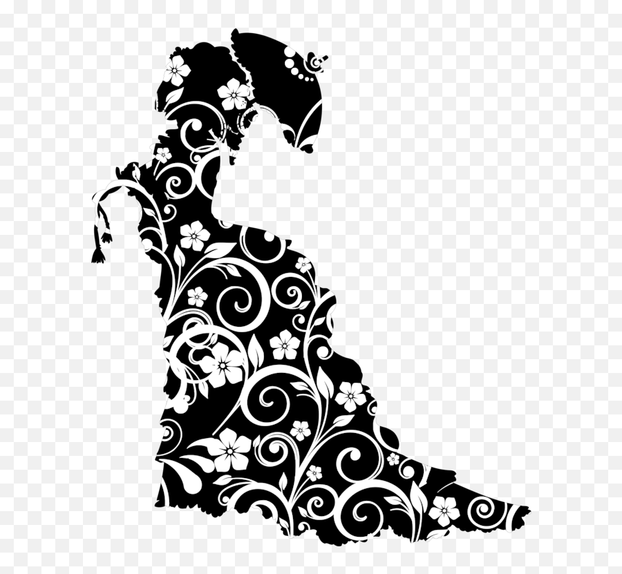 Visual Arts Flower Silhouette Png - Victorian Transparent,Flower Silhouette Png