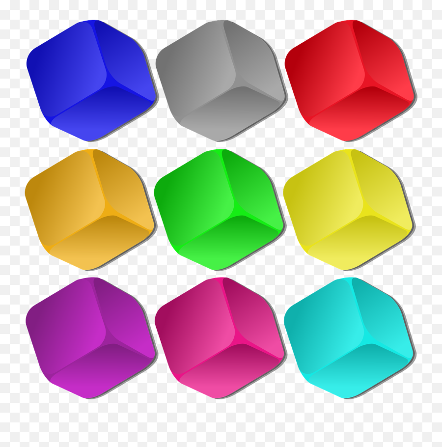 Cubes Colorful Marbles - Cubes Clip Art Png,Marbles Png