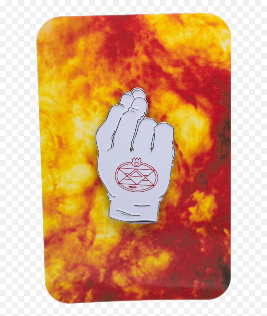Fullmetal Alchemist Mustang Flame Glove Enamel Pin - Sign Language Png,Full Metel Alchemist Icon